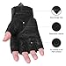 Ftiier Tactical Gloves Military Rubber Hard Knuckle Gloves Fingerless/Half Finger Outdoor Gloves for Cycling Motorcycle-M