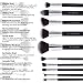 beauty Lally Professional Make Up Brush Set, Synthetic Hair, Giving You Full Coverage For Everyday Use, Soft, No Shed At All, Case and Mirror, Pack of 10