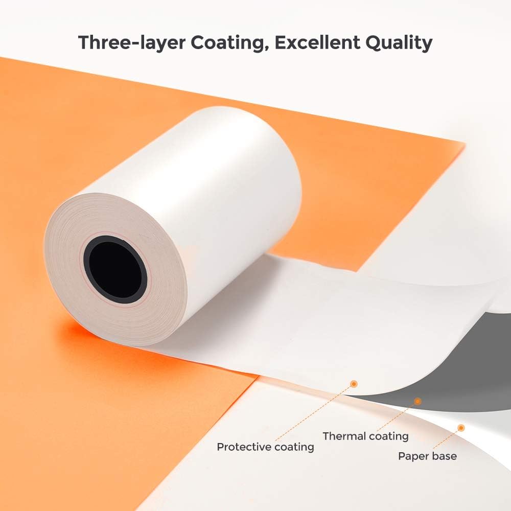 LOSRECAL Thermal Receipt Paper Rolls, 2 1/4" x 50' x 10 Rolls, POS Thermal Paper Rolls fit Credit Card Machine, Cash Register, 58MM Receipt Printer, POS Terminal, Handheld PDA : Office Products