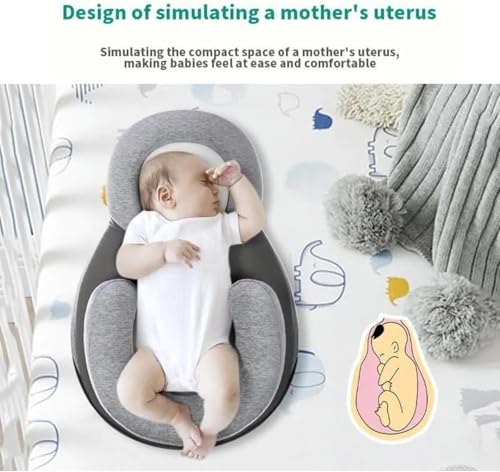 Last page® Baby Lounger Pillow for Infant Support Cushion Reflux Breastfeeding Pillow, Bottle Feeding, Tummy Time, Adjustable Baby Wedge Lounger Pillow for Reducing Spit-Up