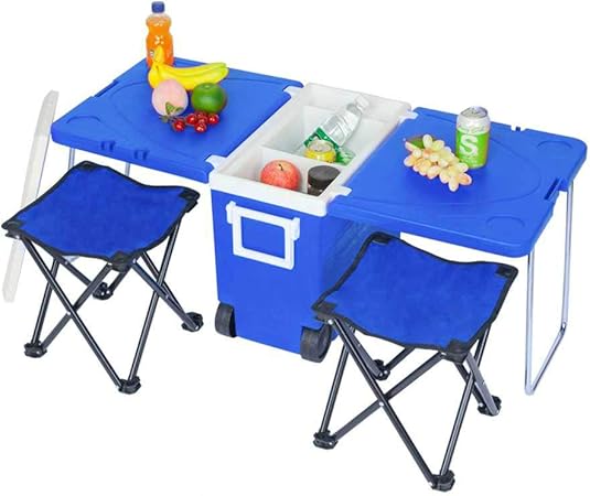 cooler box table and chairs