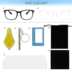 Hisxierng 2Pcs Blue Light Blocking Glasses Blue