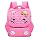 Moonmo Cute Cat Face Pink Kitty Waterproof School Backpack Girls Book Bag (Large, Pink)