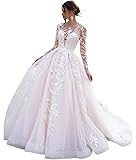 SEIM Lace White Wedding Gowns for Bride with
