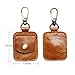 AA Medallion or Coin Holder, Leather Key Chain Snap Open Leather Case (Brown)