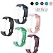 REDGO ID115U Replacement Bands, ID115U ID115UHR Replacement Fitness Tracker Band, Black Blue Teal Pink Purple