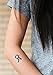Taurus Zodiac Sign Temporary Tattoo, Set of 2
