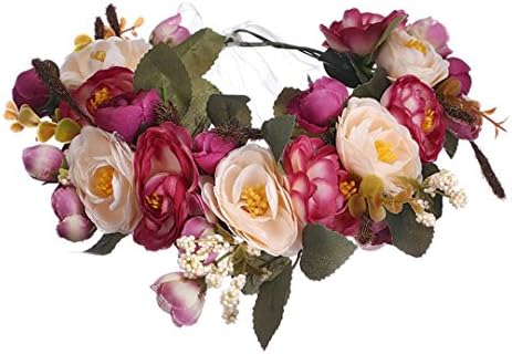 HTYhuahuan Garland Wreath of Flowers Gum Plaiting Women Girls Flower Crown Headbands