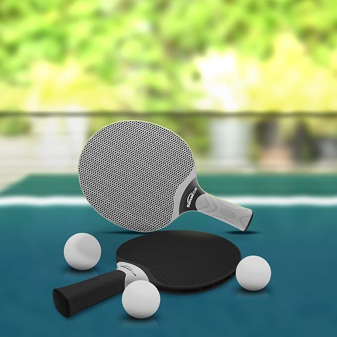 Senston Table Tennis Rackets Set, Professional Table Tennis Bats with 3 Balls, Composite Rubber Ping Pong Paddle Set