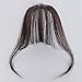 BESTLEE Synthetic Hair One Piece Straight Clip in Hair Extensions Flat Air Fringe Front Bangs with Hair Temples (Natural Black)