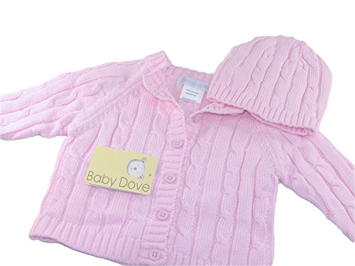 Baby Dove Cable Knit Cardigan & Beanie Set