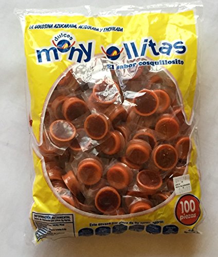 Ollitas Hot Tamarind and Chile de Arbol Mexican Candy (100 pieces)
