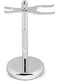 Perfecto Deluxe Chrome Razor and Brush Stand - The Best Safety Razor Stand. This Will Prolong The Life Of Your Shaving Brush.