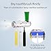 Ovonni Toothbrush Sterilizer UV Antibacterial Rechargeable Sanitizer Self-Adhesive or Wall Mounted Screw Fix Toothbrush Toothpaste Holder for 5 Toothbrushes