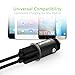 Ulwae USB Car Charger Compact Alloy Back Seat Fit 4.8A/24W High Power Dual Port for iPhone Samsung HTC (Space Gray)