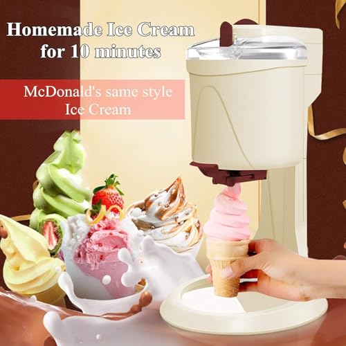 Mini Ice Cream Maker Machine, Automatic Soft Serve Frozen Yogurt and Slushie Maker for Home Kitchen, (MULTIPLE COLORS)