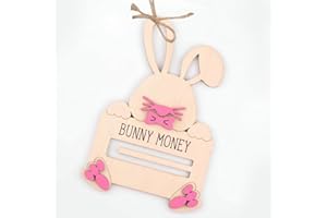 MAILAMCRAFT Easter Bunny Money Holder For Cash Gifts, Money Holder For Cash, Bunny Gift Card Holder, Basket Stuffers, Easter Gift