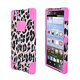 For ZTE Lever Z936L ITUFFY (TM) 3items Combo: LCD Screen Protector Film + Stylus Pen + Dual Layer Impact Resistance Hybrid Armor Case Built-In Kickstand (Pink Leopard)
