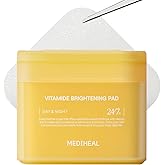 MEDIHEAL Toner Pads [Vitamide] - Radiance Boosting Pad for Clear, Illuminating Skin - Contains Niacinamide & Sea Buckthorn - Blemish Care, Skin Toning - Vegan Stretchable Fabric Pads (100 Count)