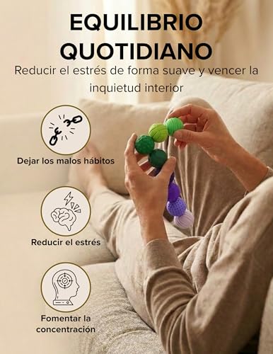 Magnetic Fidget Toys - Anti-Stress Toy with Magnetic Balls - Focus Points for Stress Relief and Concentration (Green-Purple)