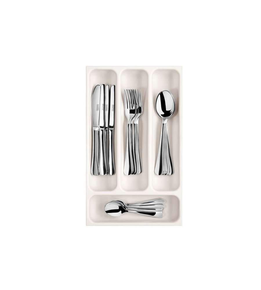 Tescoma FlexiSpace 899410 Drawer Cutlery Holder, Plastic, White, 37 x 22.2 x 4.5 cm