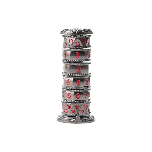diceevil Pagoda Dice Spinner, Metal D&D Unique Roulette Dice for DND, 7 in 1 D&D Dice Warhammer 40K, Pathfinder, Sci-Fi, War, Crime Theme Tabletop Games