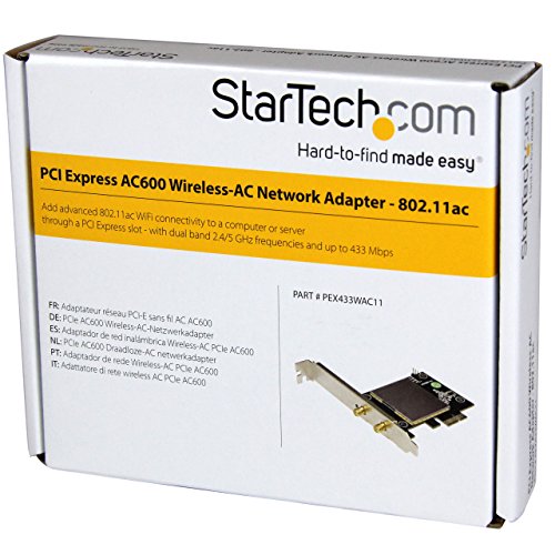 StarTech.com Dual Band 2.4GHz/5GHz PCIe Wireless Network Card PEX433WAC11