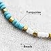 Aukmla Turquoise Beaded Anklet Beach Ankle Bracelet Foot Chain Barefoot Sandal Adjustable for Women and Girls