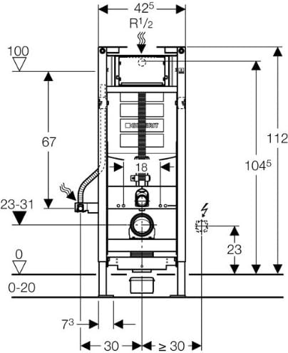 Geberit Duofresh Inbouwelement Wandcloset M Reservr Amazon De Baumarkt