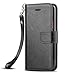 J&D Case Compatible for LG V35 Case/LG V35 ThinQ Case/V30S Case/V30S ThinQ Case/LG V30/LG V30 Plus Case, Wallet Stand Slim Fit Heavy Duty Protective Shockproof Flip Wallet Case for LG V30 Case Black