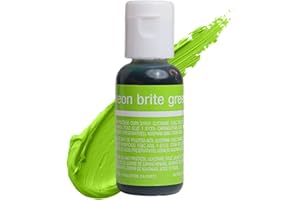Chefmaster Neon Brite Green Liqua-Gel® Food Coloring | Vibrant Color | Professional-Grade Dye for Icing, Frosting, Fondant | Baking & Decorating | Fade-Resistant | Easy-to-Use | Made in USA | 0.70 oz