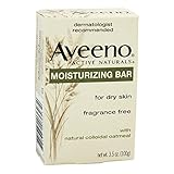 Aveeno Moisturizing Bar with Natural Colloidal Oatmeal for Dry Skin, Fragrance Free, 3 Oz