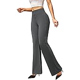 keriffe Womens Bootcut Dress Pants High Waist Stretchy Business Work Casual Trousers with Back Pockets Office Slacks