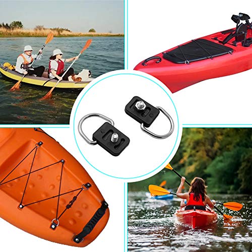 Kayak Deck Rigging Kit 8 Feet Bungee Cord with Bungee Cord Ends Hooks and Fishing DRing with