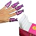 EVERMARKET 10Pcs Acrylic Nail Art UV Gel Polish Remover Wrap Cleaner Clip Caps+325pcs Lint Free Nail Art Gel Polish Remover Cotton Pad Nail Wipe