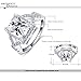FENDINA Womens Jewelry 18K White Gold Plated Cubic Zirconia Infinity Love Princess Cut Promise Eternity Ring Engagement Wedding Anniversary Band Her (6)