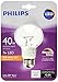 Philips 458794 40W Equivalent Soft White Clear G25 Dimmable LED with Warm Glow Light Effect Light Bulb