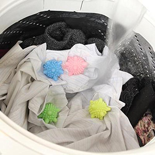 AimtoHome Solid Colorful Laundry Ball Washing Ball - Clothes will Come out Soft, Fluffy, Fewer Wrinkles and Less Static Cling. A Natural and Better Alternative to Fabric Softener. (Set of 10)