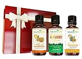 Frankincense, Myrrh & Holiday Blend Essential Oil Gift Set :: Pure Undiluted (3 x 1oz)