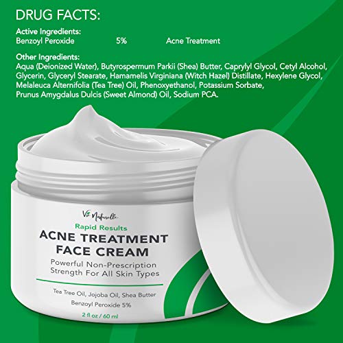Acne Treatment Cream - Benzoyl Peroxide 5% - Topical Anti Acne