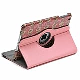 Aduro ROTATA FLOWER Pattern 360 Degrees Rotating Stand Case for Apple iPad MINI (Retail Packaging)