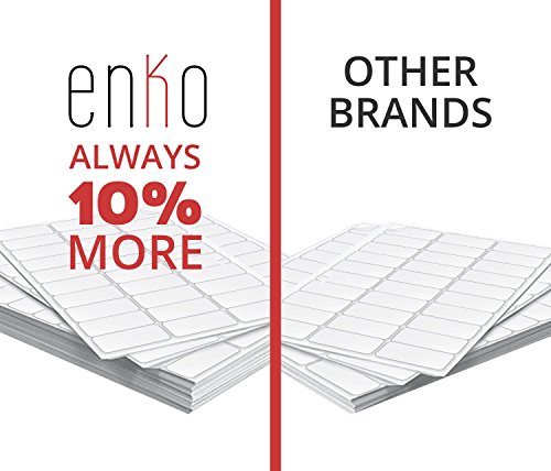 enKo 660 Labels, 3-1/3" x 4" Inches White Address, Mailing, Shipping & Barcode Blank Labels for Laser and Inkjet Printers (Self Adhesive) - Thumbnail 3