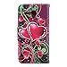 Alcatel One Touch Fierce XL Case, Mstechcorp Magnetic Leather Folio Flip Wallet Pouch Case Cover With Fold Up Kickstand For Alcatel One Touch Fierce XL - Includes Accessories (Cupid Hearts)