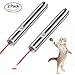 Myfunpets Cat Chaser Toys,2 in 1 Multi Function Funny Cat Chaser Toys Interactive LED Light,Training Tools (Silver(2Pack))
