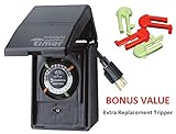 Intermatic P1121 Heavy Duty Outdoor Timer 15 Amp - with Extra Replacement Tripper (2 Red & 2 Green)