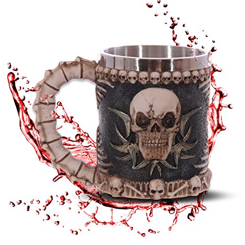 mtb more energy Tankard Skull u0026 Bones - Skull mug with bone handle 