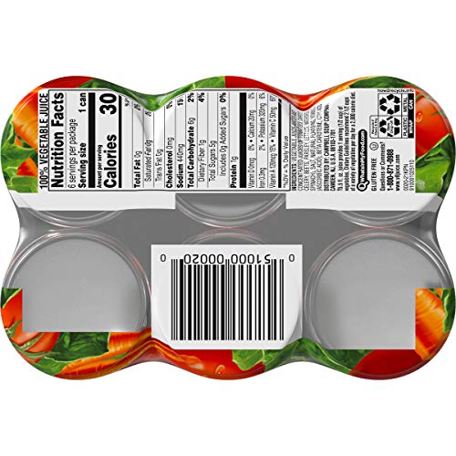 V8 ORIGINAL 100% VEGETABLE JUICE, 5.5 OZ CAN