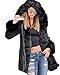 Roiii Women Thicken Warm Winter Coat Hood Parka Overcoat Long Jacket Outwear,Black,XXX-Large