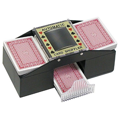 2 Deck Capacity Automatic Card Shuffler - Includes Bonus Deck of Cards!