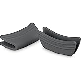 Le Creuset Silicone Set of 2 Handle Grips, 5" x 2 1/2" each, Oyster